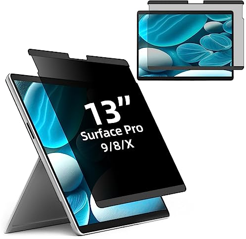 PYS 13 inch Surface Privacy Screen Protector Magnetic Removable Privacy Filter for Surface Pro 8/9 /X /10