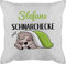 Kissen 50x50 - Schnarchecke Faultier I Geschenk Faultier - 50 x 50 cm - Weiß - schnarchkissen lustig Geschenke für schnarcher Schnarchen Motiv bezug Name personalisiertes schnarch namensdruck