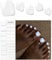 EBANKU 32 PCS Gel Nail Wraps Nagelsticker, Full Wraps Nagelaufkleber Cured Gel Nail Strips Gel Nagellack Aufkleber für Frauen Mädchen Dekoration (#7)