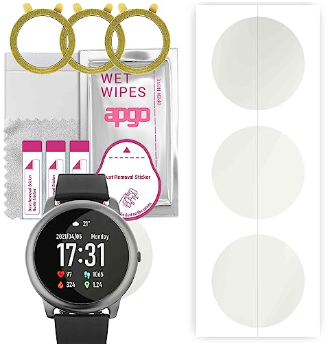 apgo 3 Stück Schutzfolie, Matt, kompatibel mit Haylou Solar LS05 Smartwatch, Hydrogel Displayschutzfolie mit Positionierhilfe, Displayfolie, robust und kratzfest