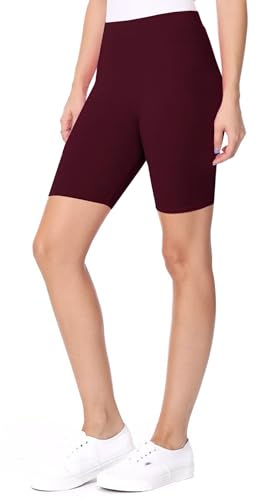 ELF KUCKUCK Kurze Radlerhose Damen, Kurze Leggings Hose Shorts Schwarz Dunkelrot (One Size)