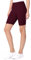 ELF KUCKUCK Kurze Radlerhose Damen, Kurze Leggings Hose Shorts Schwarz Dunkelrot (One Size)
