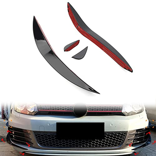 4 Stücke Auto Frontschürze Lip Splitter Spoiler Für VW Für Golf 6 MK6 GTI GTD 2008 2009-2013 Seite Canards Air Vent Trim Zubehör