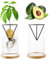 Uprony Avocado-Baum-Anzucht-Set, Avocado-Anzuchtvase, Samenstarter, Holzsockel, Avocado-Glas-Pflanztopf für Gartenliebhaber, 2 Stück