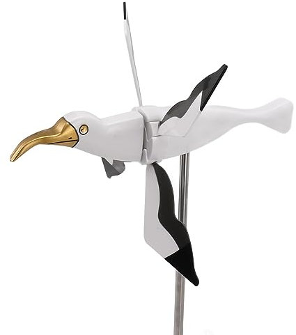 Seagull Windmill Garden Spinner, Colorful Outdoor Yard Decor, Weatherproof Resin and Iron, Easy to Install, Attracts Birds, Beautiful Design
