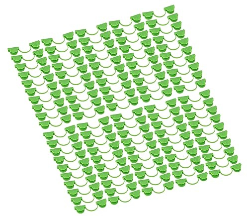 aqxreight 100PCS Gewächshaus Bogen Rahmen Doppel Kopf Kunststoff Clip Heizung Presse Film Clip Klemme (4mm)