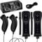 Wii Remote and Nunchuck Controller Bundle with Charging Dock - 2 Pack Motion Plus Remotes, 2 Nunchucks, 1 Charging Station, Compatible with Nintendo Wii & Wii U - Black