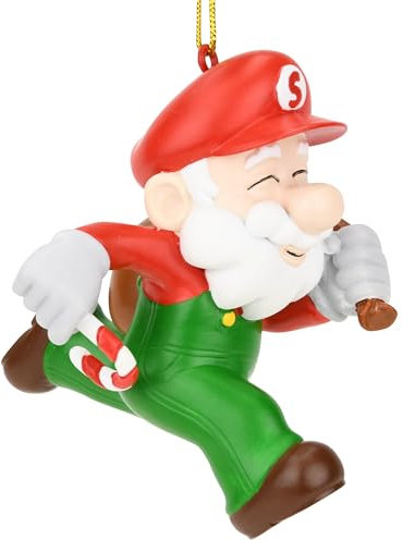 Tree Buddees Super Santa und Elf Bros – lustige und einzigartige Gamer-Weihnachtsschmuck (Super Santa)