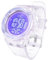 Bigmeda Montres Enfants Fille 50ATM Numérique Garçons Sport Enfants Montres Fille avec Bracelet en Silicone (Transparent Violet)