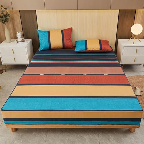 JIALIANG Matratzenbezug Wasserdichter mit Reißverschluss 200x220+10cm Atmungsaktive Matratzenbezug, Inkontinenzauflage,Nässeschutz Bettlaken Spannbetttücher,für alle Jahreszeiten