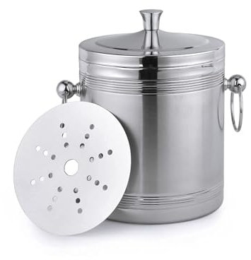 VducK Seaux à Glace en Acier Inoxydable, seaux à Glace isolés à Double paroi pour pâtisserie et Bar, Seau à Champagne avec poignées