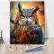 TISHIRON DIY Malen nach Zahlen für Erwachsene Kunst Eule Erwachsene Malen nach Zahlen Kits Schöne Eule im Wald Bunte Fantasy Kunst Ölhandgemaltes Malset Kunsthandwerk für Zuhause 16x20 Zoll