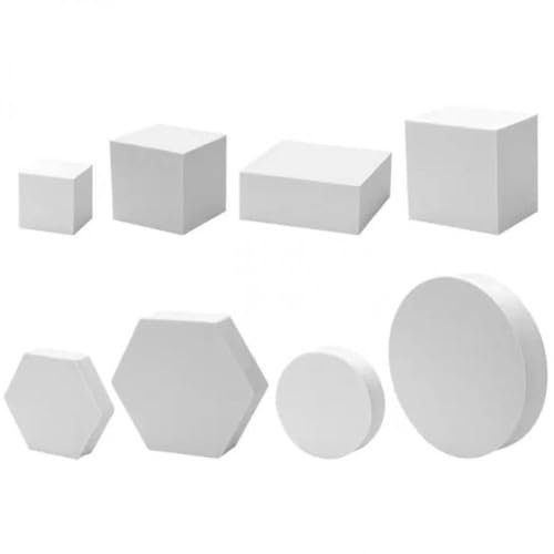 Keuyeo Puntelli per Fotografia Cubo di Schiuma 8 Pezzi Geometria Blocchi Solidi in Posa Puntelli per Foto Fotografia di Prodotto per Gioielli Cosmetici Accessori per Ripresa