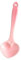 Amosfun Heart Shape Ceramic Spoon for Coffee, Dessert, and Soup - 5.5'' Pink Teaspoon for Home and Restaurant Use