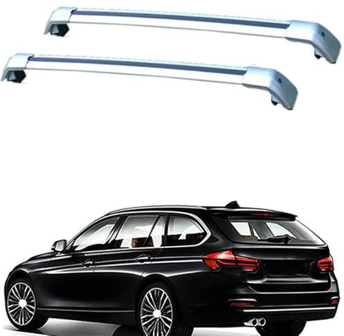 GCTRICL Kompatibel mit BMW 3-Series E91 Estate 2004-2012 Aluminium Dachträger Relingträger,Dachgepäckträger Alu Relingträger 2 Stück,B