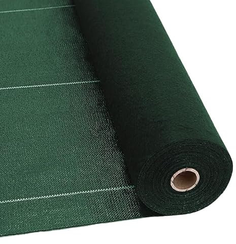 AEFFE Telo Rete Pacciamatura 100 gr/mq in Rotoli, Tessuto Anti Erbacce, Permeabile all'Acqua, Ideale per Ancoraggio Prati Sintetici, Orto, Giardino, Nero e Verde (1,5 x 10 Metri, Verde)