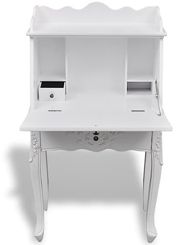 Sekretär aus Holz im französischen Landhaus-Stil Pc Schreibtisch Desks Pc Tisch Klein Kleiner Tisch für Wohnbereich Schlafzimmer Arbeitszimmer Küche
