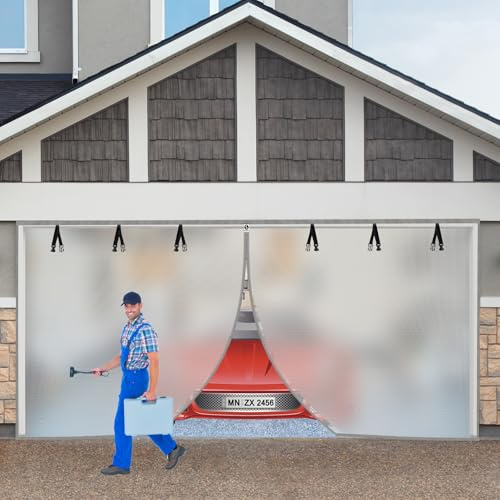 SOLODOTO 16x7FT Privacy Garage Door Screen