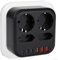 LustLocke 10 in 1 Mehrfachsteckdose Steckdosenadapter, 3500W/15A 4 Fach Mehrfachsteckdose mit 3 USB und 3 USB-C Steckdosenleiste, Verteilersteckdose USB C Steckdosen Ohne Kabel Outlet