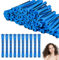 keyxer 60 Stück Lockenwickler Klein,Dauerwellen Wickler Klein,0.35 in Lockenwickler für Dauerwelle,lockenwickler Set,lockenwickler Kurze Haare,Im Salon und Auf Reisen (Blau)