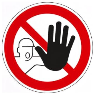 Cartello Stradale “Divieto di Accesso ai Non Autorizzati” – Tondo Ø60 cm – Segnaletica di Sicurezza per Aree Private, Aziende, Cantieri
