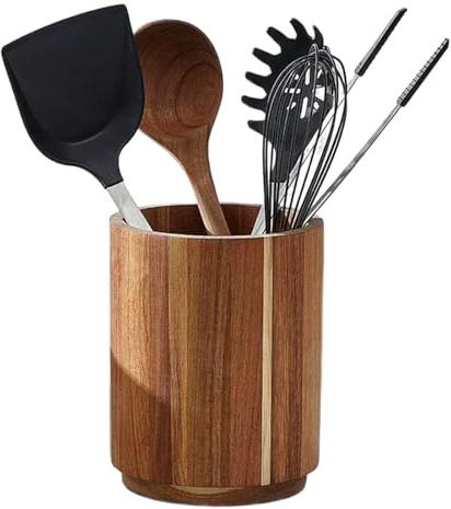 Porte D'outils En Bois De 7,1 Pouces - Organisateur De Vaisselle Tournante, Diviseur De Couverts De Grande Capacité | Station D'outils De Cuisson Multi-Machines, Portaacing Portable, Base De A