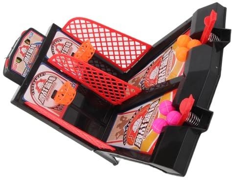 Aumotop Tisch-Basketballspielset, Lustiges Schießspielzeug für und Erwachsene, Doppeltes Punktesystem, Desktop-Basketballspiel, Ungiftiges Kunststoffmaterial für Heim- und Bürounterhaltung