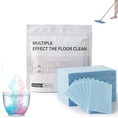 200 Pièces Nettoyant Sol, Multiple Effect the floors Clean, Multi-Effect Floor Clean Tablets, Lingettes Nettoyantes Améliorées Pour Parquets, Carrelages, Stratifiés et Plus Encore (200)