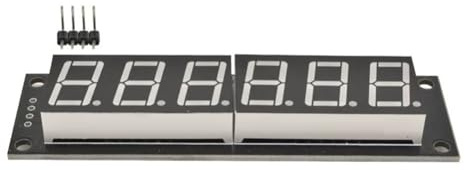 YRREATY Módulo de Reloj Digital de Tubo TM1637 de 6 Dígitos, 0,56 Pulgadas y 7 Segmentos con Pantalla LED