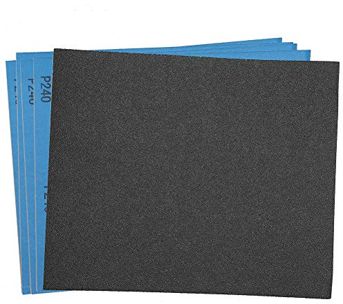 LotFancy Schleifpapier mit Körnung 240, 22,9 x 27,9 cm, 30 Stück trockenes Nassschleifpapier, Siliziumkarbid-Schleifblatt für Automobil, Holz, Möbel, Metall, Schleifen, Polieren, Veredeln