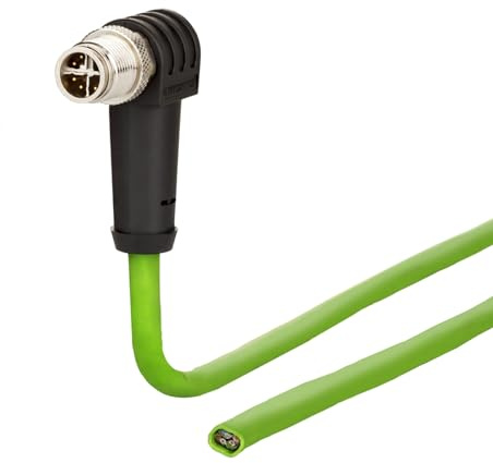 METZ CONNECT Anschlussleitung M12 Stecker 8-polig X-kodiert, gewinkelt, 2 m