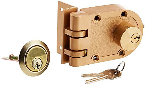Rocky Mountain Goods Jimmy Proof Lock Deadbolt Lock with Keys - Heavy Duty Safety deadbolt - Easy Install - Double Cylinder Locking Deadbolt - Shutter Guard Prevents Forced Entry