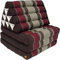 GURU SHOP Thaikissen, Dreieckskissen, Kapok, Tagesbett mit 3 Auflagen - Braun/weinrot, 30x50x160 cm