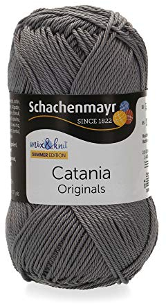 Schachenmayr Catania 9801210-00435 rauchgra Handstrickgarn, Häkelgarn, Baumwolle, rauchgrau