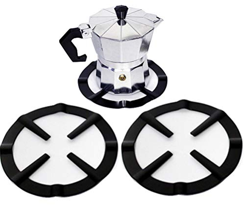 Uoeo 2 Pack Iron Gas Stove Cooker Plate Coffee Moka Pot Stand Reducer Ring Holder