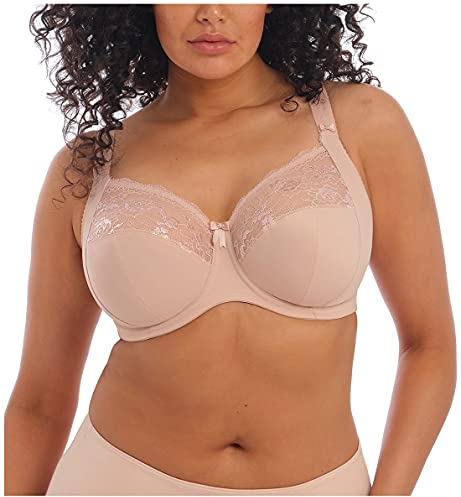 Elomi Women's Morgan Underwire Banded Stretch Lace Full Coverage Bra, Sahara, 40JJ UK