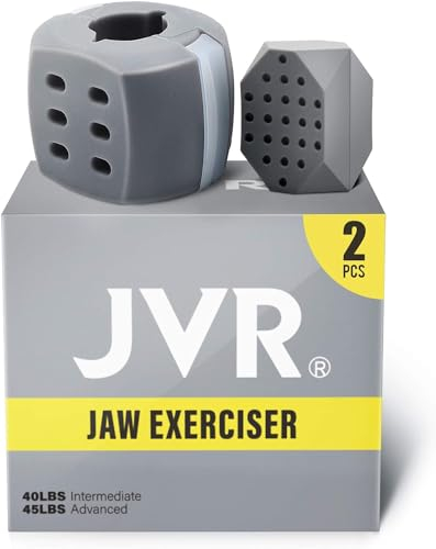 Jawline Trainer Ball, 2 Stücke JVR Jaw Trainings Gerät, Facial Muscle Exerciser, Neck Toning Fitnessball für Hals, Kiefer Gesichtsstraffer, Übungsgerät Doppelkinn
