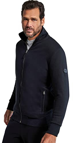 JP 1880 Herren große Größen Übergrößen Menswear L-8XL Jay-PI Sweatjacke, Stehkragen, bis 8 XL schwarz 7XL 804180100-7XL