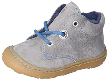 RICOSTA Mädchen und Jungen Lauflernschuhe CORANY,Kinder Boots,WMS:Mittel,lose Einlage,terracare,schnürstiefelchen,Graphit/blau (460),26 EU