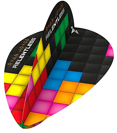 Mission F3771 Ryan Joyce Dart-Flights | 100 Mikron Premium extra Starke Pear-Flights von Thor-Sports | Mehrfarbig