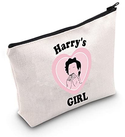 Singer Song Lover Fans Merch Harry's Girl Kosmetiktasche Harry Lyrics inspiriertes Geschenk, weiß