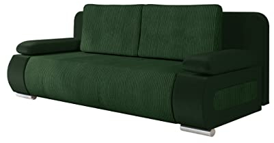 Mirjan24 Schlafsofa Emma Cord, Sofa mit Bettkasten und Schlaffunktion freistehendes Bettsofa Couchgarnitur Schlafcouch (Kronos 14 + Poso 14)