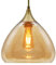 Celing Hnaging Brass Pendant Light Amber Glass Lamp Shade Ceiling Fitting H3025 Vintage