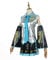 JOHLCR Manga Carnival Costume Cosplay Hatsune Miku Costume Props for Adults Outfits Patent Leather Including Clothes + Skirt + Sleeves + Tie + Socks Suitable for Birthday Gift,Black,S