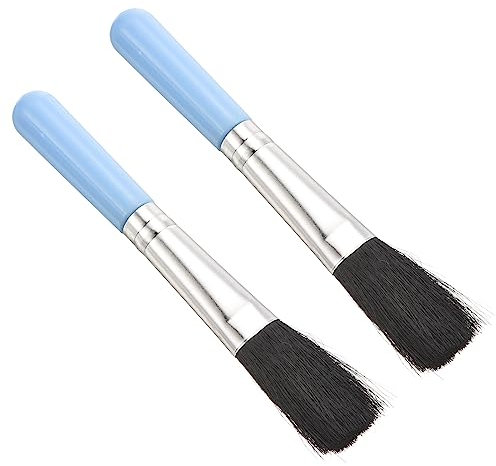 PATIKIL Spazzola Pulizia Piante Grasse 2pezzi 125mm Attrezzi Giardinaggio Nero Spazzola Piante per Giardino Manico Blu
