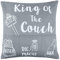 ARVOV King Kissenbezug, Damen Kissenbezug, Geschenke für Freundin, Lieblingsmensch Geschenk, Frauen Geschenk, Damen (45 x 45 cm, King of The Couch)