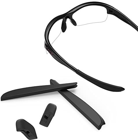 ThunderClap Nasenpads & Ohrstöpsel Gummi-Set, Brillen Ersatzteile für Oakley Commit SQ Sonnenbrille, Schwarz, onesize