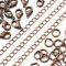 Spritewelry 10 m lange Kupferkette mit 30 Karabinerverschlüssen und 100 Binderinge für Halsketten, Armbänder, Schmuckzubehör, Basteln
