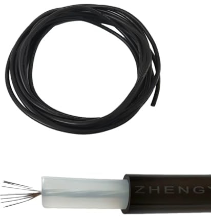 Coavoo 10KV High Voltage Wire Cable 2 Meters 6.56ft Long 22AWG OD2.2mm, Copper Core with Insulation Layer and Protection Cover Black Color for Connector Connection High Voltage