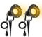 Herrselsam Gartenleuchte mit Erdspieß, 4W GU10 Gartenbeleuchtung LED mit Stecker, IP65 Wasserdicht Warmweiß 3000K Gartenstrahler, Dekorative Gartenlampe Beleuchtung (2 Stück)